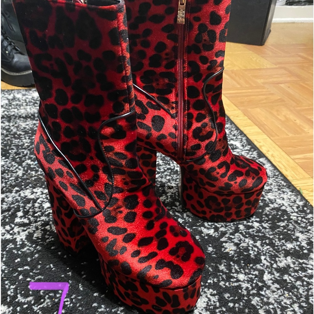 Lamoda leopard platform boots
